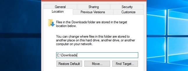 default download folder location